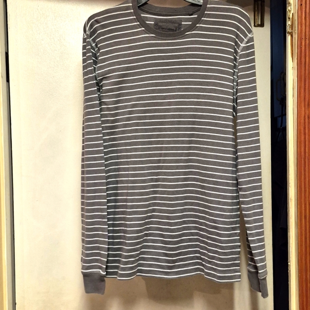 Gray Angelo Litrico Striped Long Sleeve Shirt